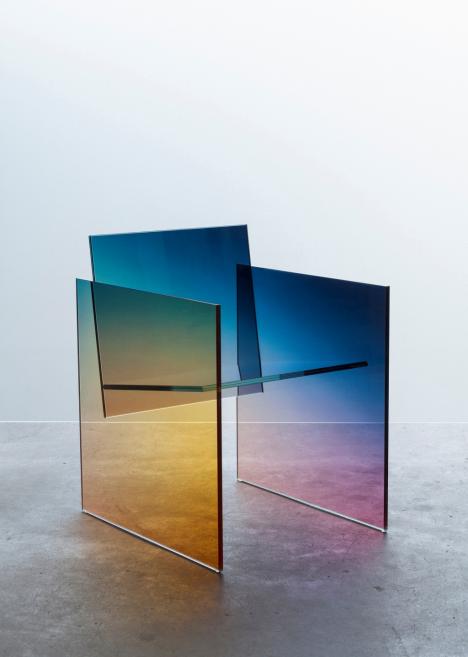 Germans Ermičs. Ombr&eacute;. Glass chair. 2017. Collection of the Museum of Decorative Arts and Design. Photo: Jussi Puikkonen
