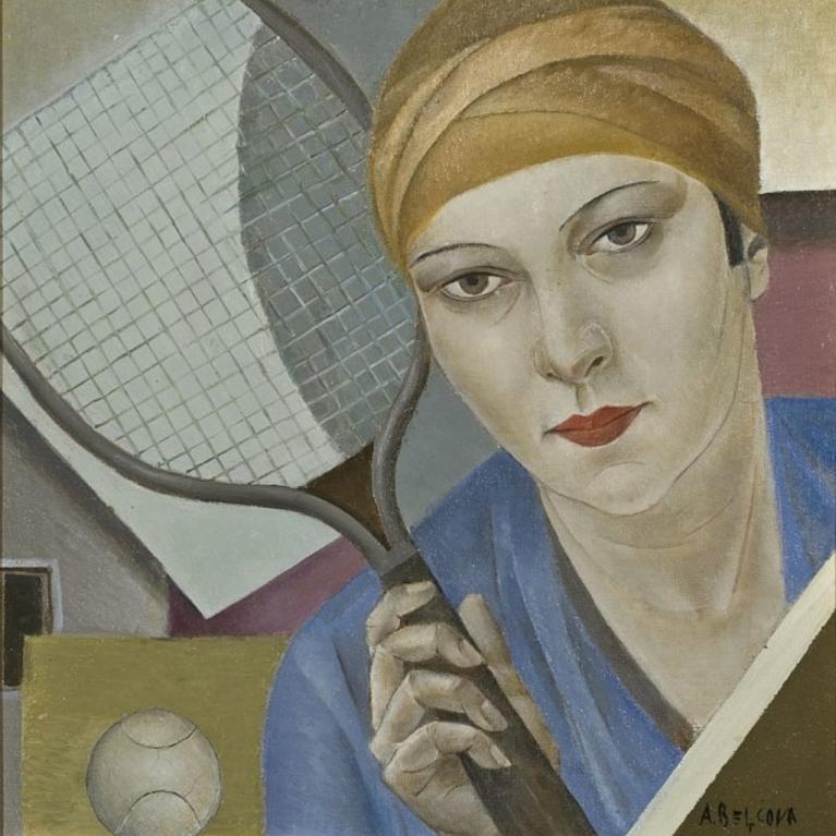 Aleksandra Beļcova. Tennis Player. 1927. Oil on canvas. Collection of the Latvian National Museum of Art.&nbsp;
