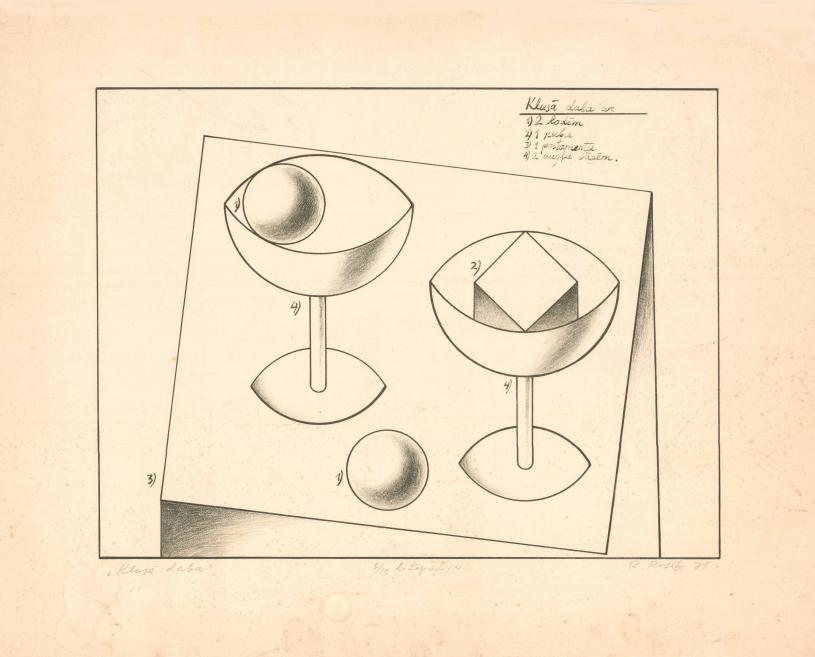 Rūsiņ&scaron; Rozīte. Still-Life. 1975. Lithography on paper. Private collection. Scanned image