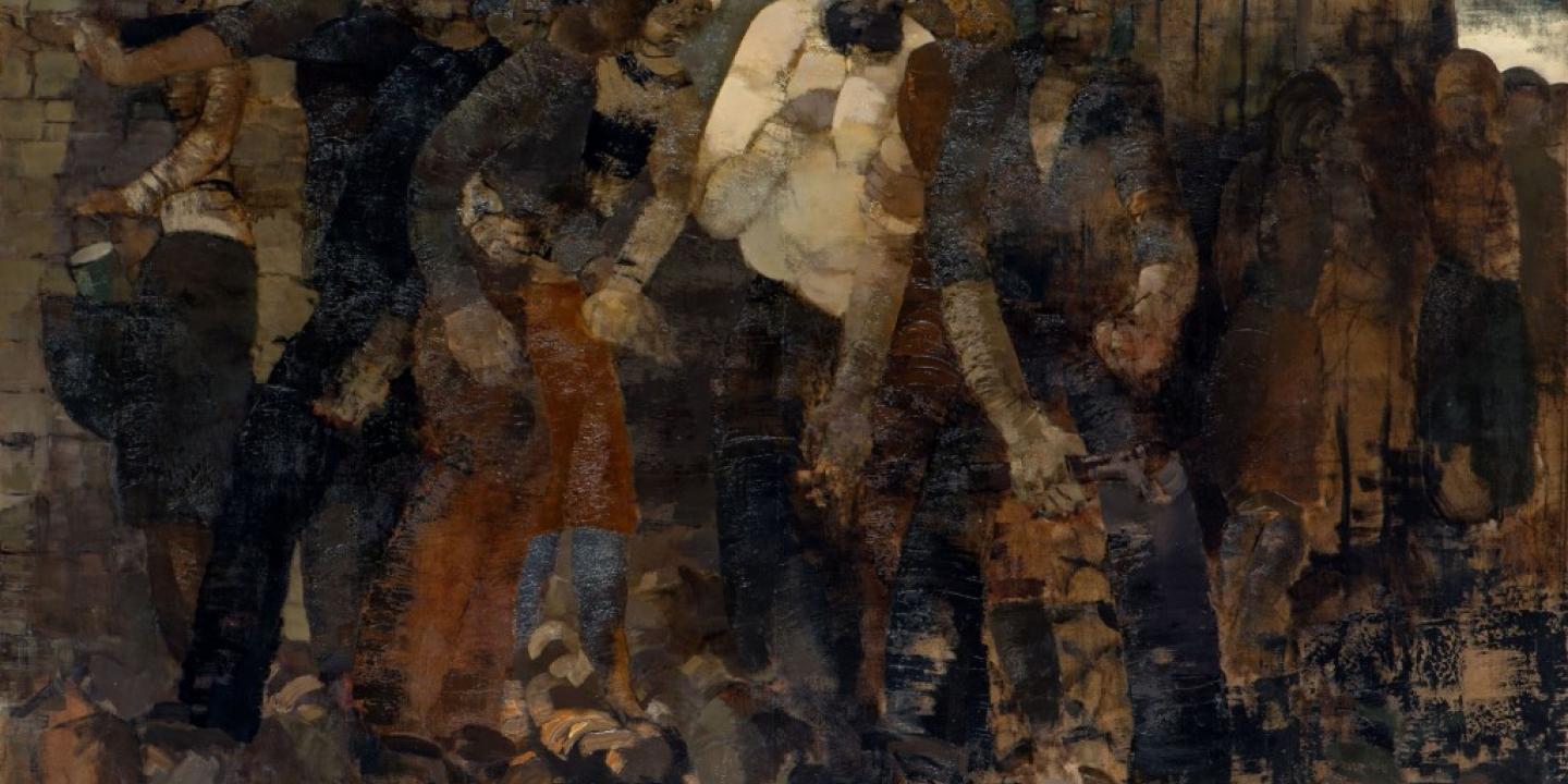 Jānis Pauļuks. &ldquo;Provodnik&rdquo; Factory in Riga. 1905. 1944&ndash;1945. Oil on canvas. Collection of the Latvian National Museum of Art, Riga. Photo: Normunds Brasliņ&scaron;