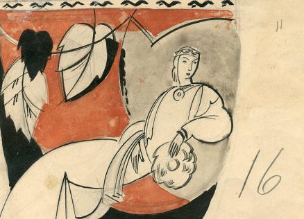 Romana Sutas un Aleksandras Beļcovas muzejs dāvinājumā saņēmis 12 Romana Sutas trauku skices