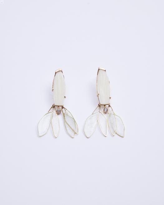 White earrings