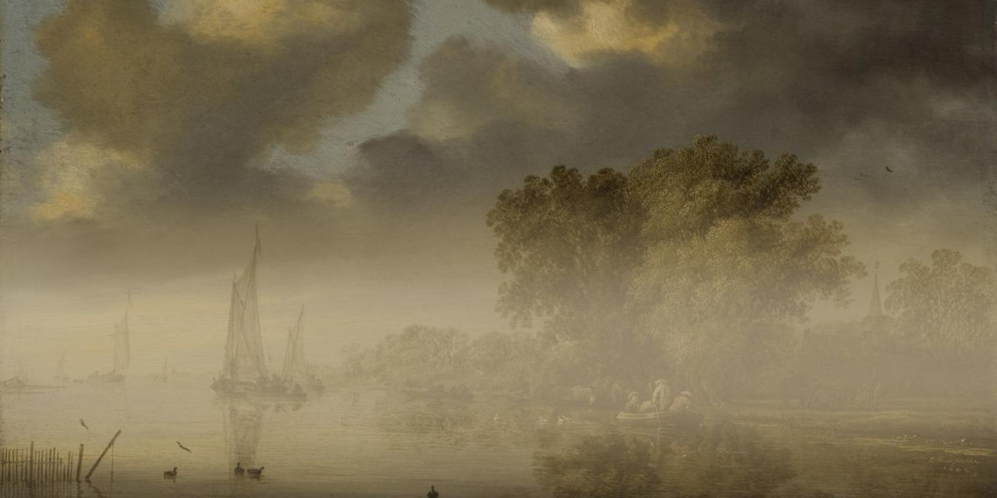 Sālomons fan Rausdāls (Salomon van Ruysdael, ap 1600&ndash;1670). Upes ainava. 1642. LNMM kolekcija