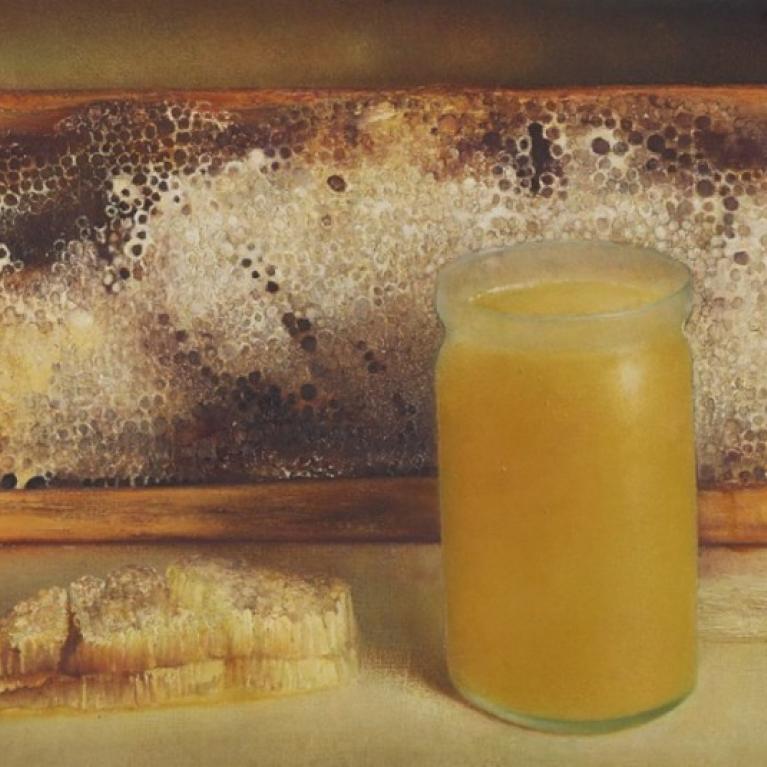 Līvija Endzelīna. Honey. 1973. Oil on canvas. LNMA collection. Photo: Normunds Brasliņ&scaron;