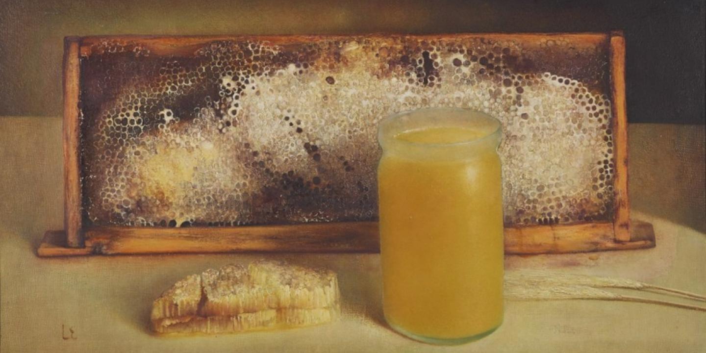 Līvija Endzelīna. Honey. 1973. Oil on canvas. LNMA collection. Photo: Normunds Brasliņ&scaron;