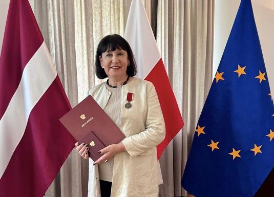 Head of the MDAD Inese Baranovska has received the Bene Merito, an honorary decoration conferred by the Ministry for Foreign Affairs of the Republic of Poland