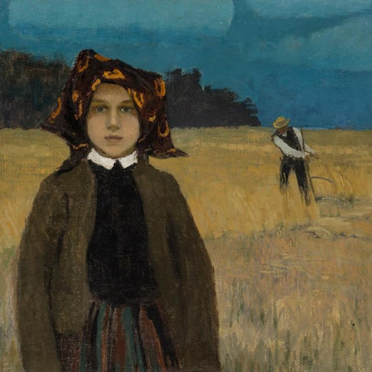 Johans Valters (1869&ndash;1932). Peasant Girl. Ca. 1904. Oil on canvas. Collection of the Latvian National Museum of Art, Riga. Photo: Normunds Brasliņ&scaron;