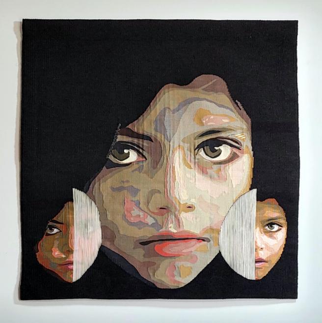 Elke Otte Hulse (Brasil). Silent Testimonies 3. 2022. Cotton, wool, acrylic; tapestry. Courtesy of the artist. Publicity photo