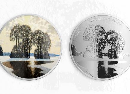 Latvijas Banka izlaidusi māksliniekam Vilhelmam Purvītim veltītu monētu