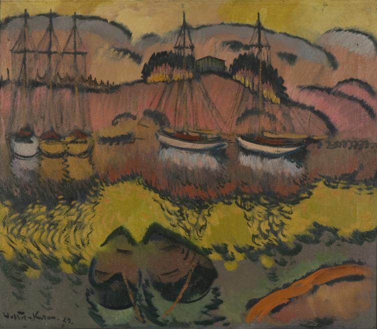 Johans Valters (1869&ndash;1932). Laivas. 1923. Audekls, eļļa. LNMM kolekcija. Foto: Normunds Brasliņ&scaron;