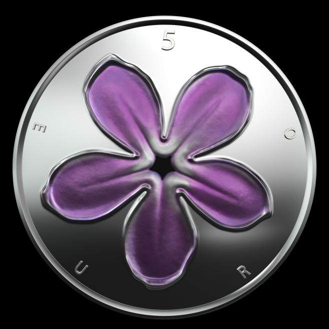 Coin of Luck. Graphic design: Arvīds Priedīte. Plaster model: Jānis Strupulis. 2021. Obverse and reverse. Publicity photo