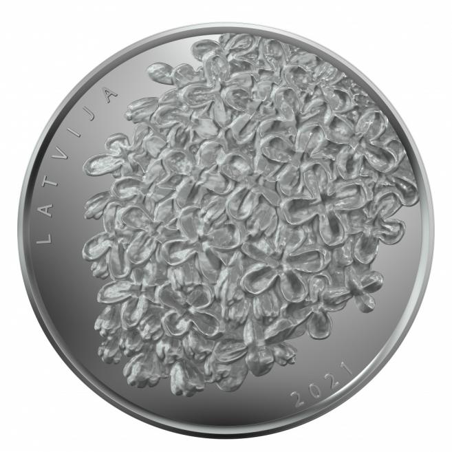 Coin of Luck. Graphic design: Arvīds Priedīte. Plaster model: Jānis Strupulis. 2021. Obverse and reverse. Publicity photo